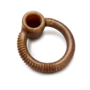 Ancient ring with a loop and a small cup-like feature.