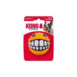 KONG Crazy Teeth dog toy with a big smile design.