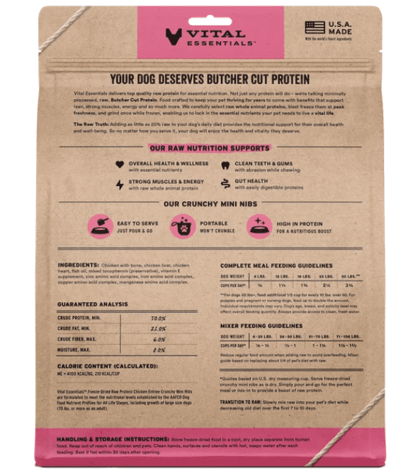Vestal Butcher-Cut Protein Powder with ingredients and nutrition facts.